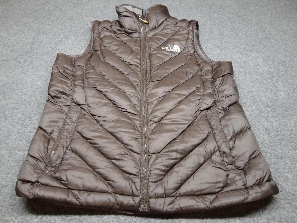 The North Face Vest Womens Small Brown Flight Series Down Quilted Puffer Warm